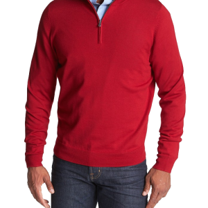 Half Zip Merino Wool Sweater_1